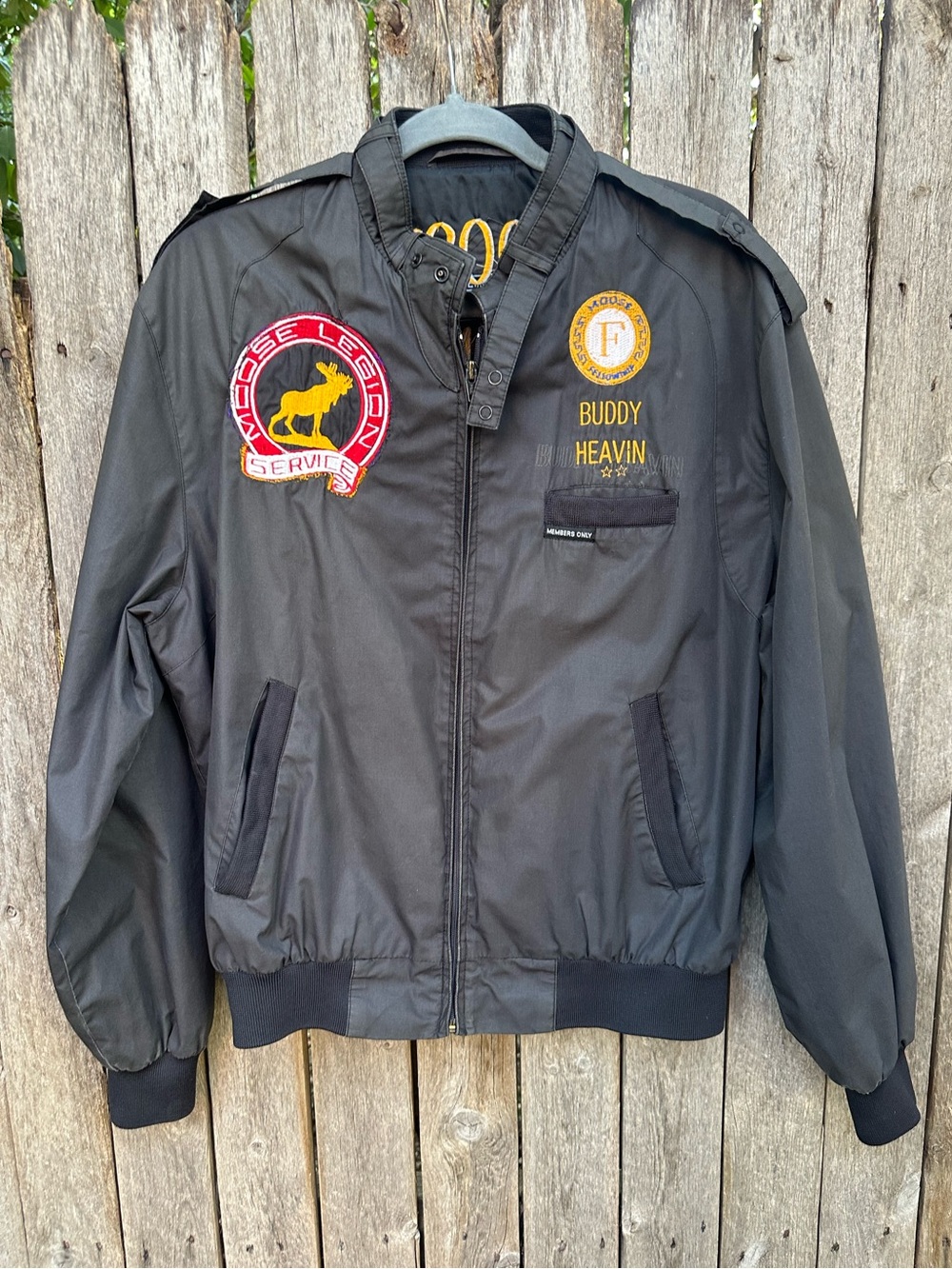 Vtg Moose Lodge Legion Chain Stitch jacket 40